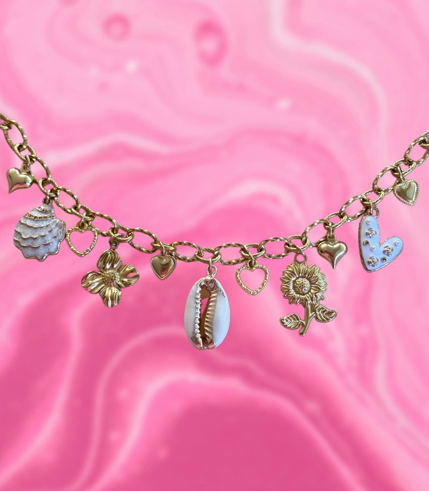 bedelketting white shell