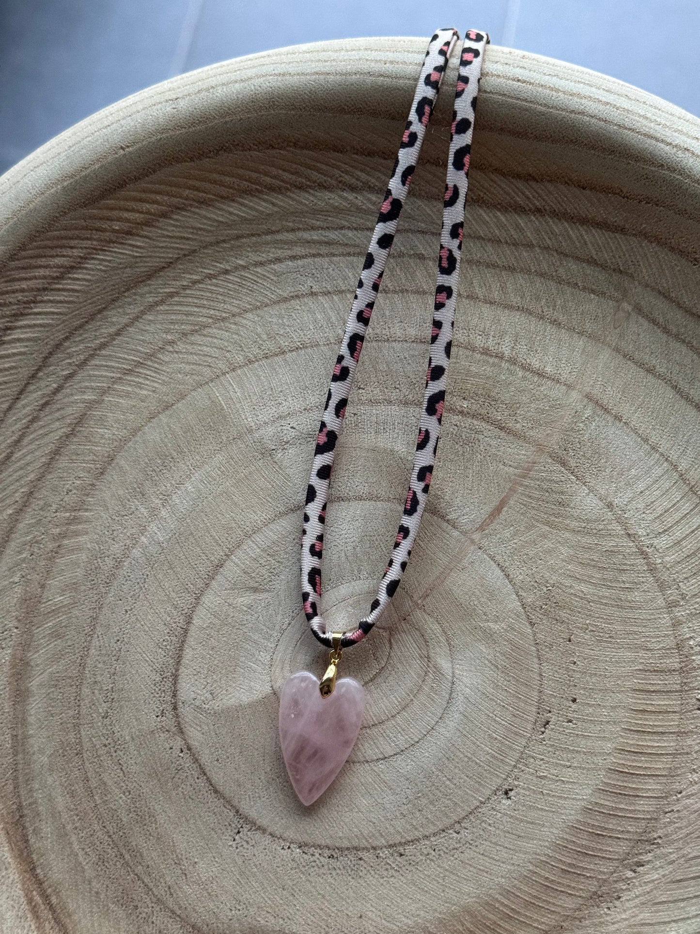 leopard ketting heart