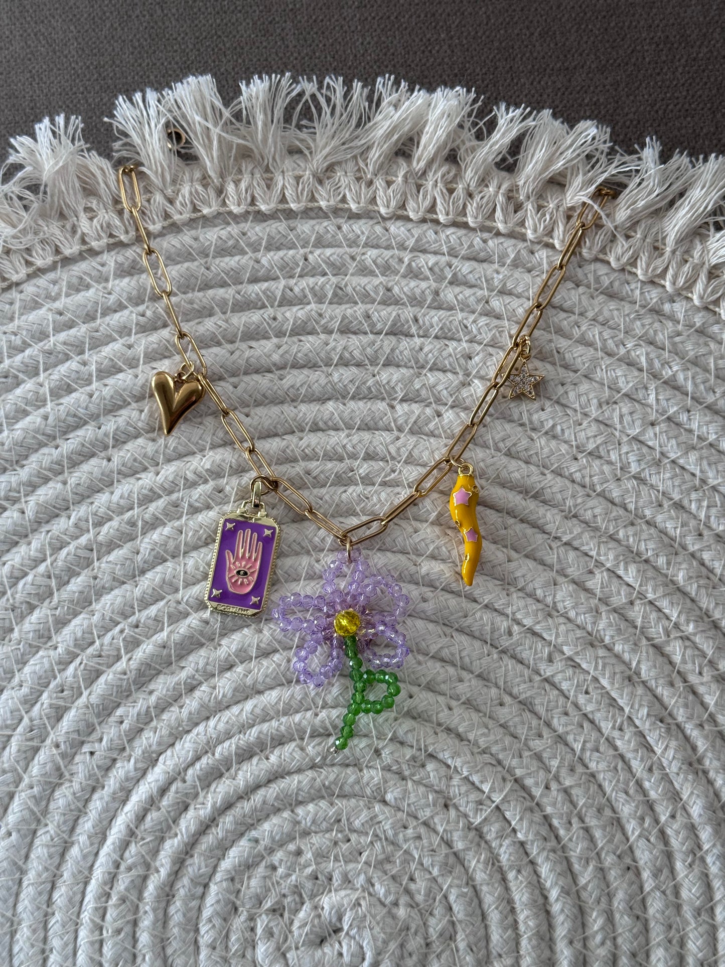 ketting purple flower