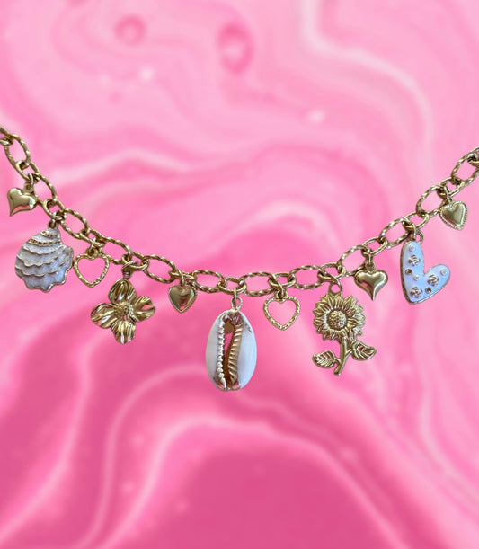 bedelketting white shell