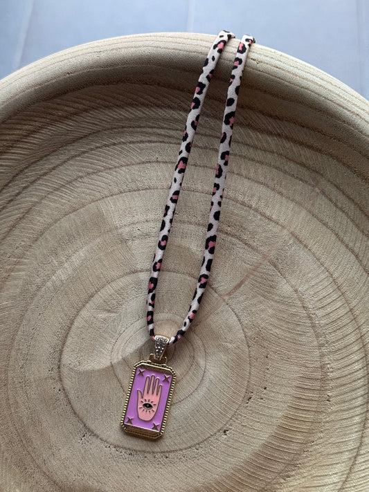leopard ketting purple