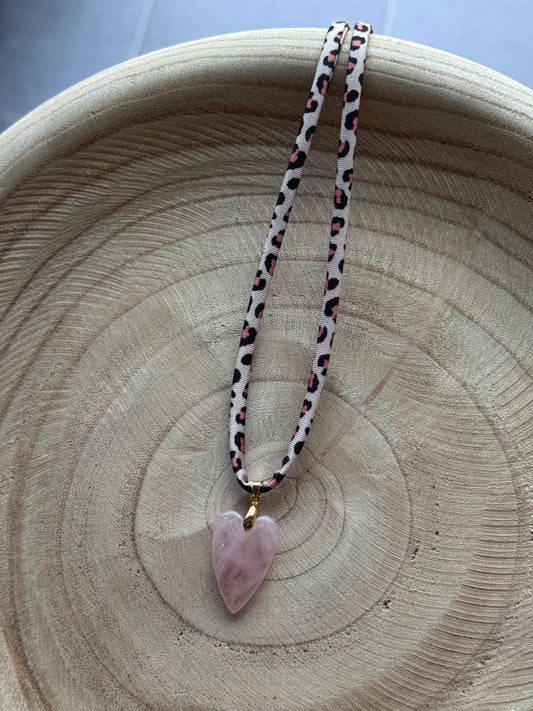 leopard ketting heart